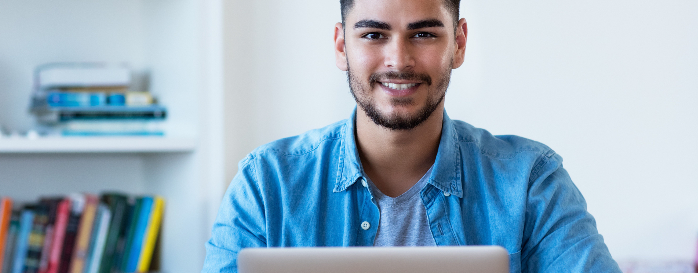 Man using a laptop