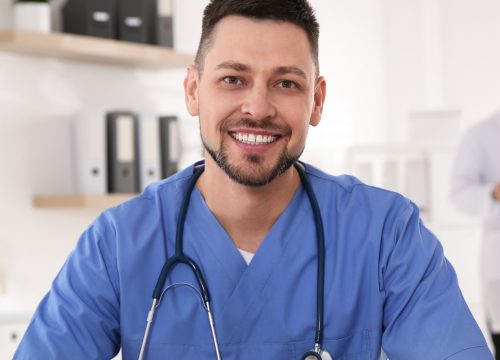 A male medical assistant